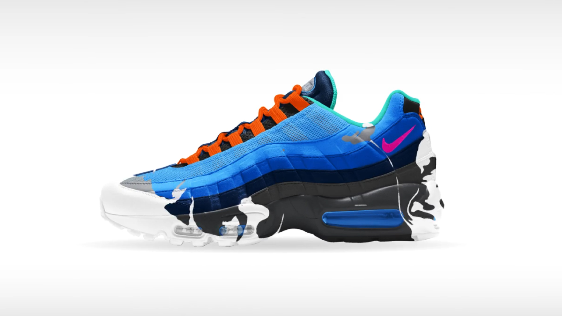 A custom designed Nike sneaker using the web application designed and developed by Supply.